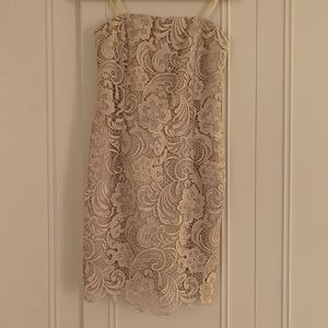 Adrianna Papell Strapless lace dress